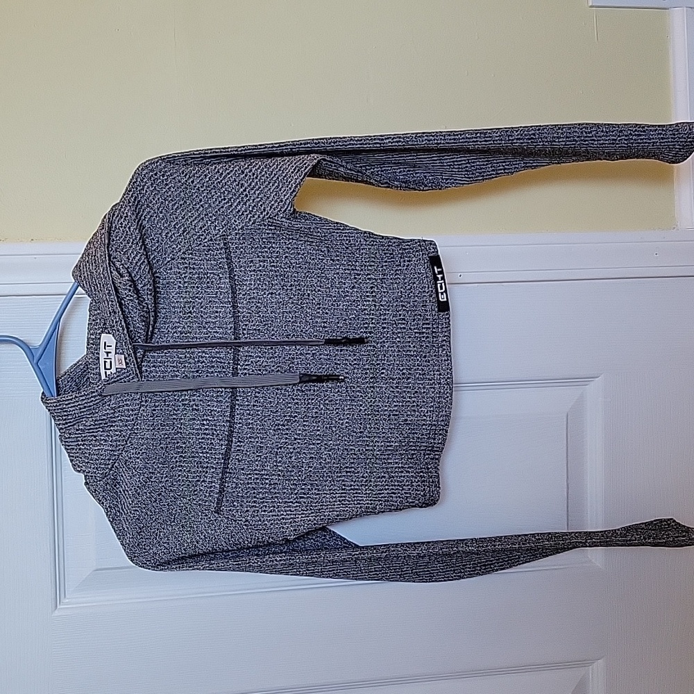 ECHT Comfort Hoodie. Crop Top. Charcoal. Size XS.